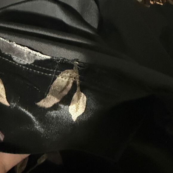 Vtg 90s Floral Velvet Minimalist Midi Dress Womens Size S Whimsigoth Romantic - Picture 7 of 7